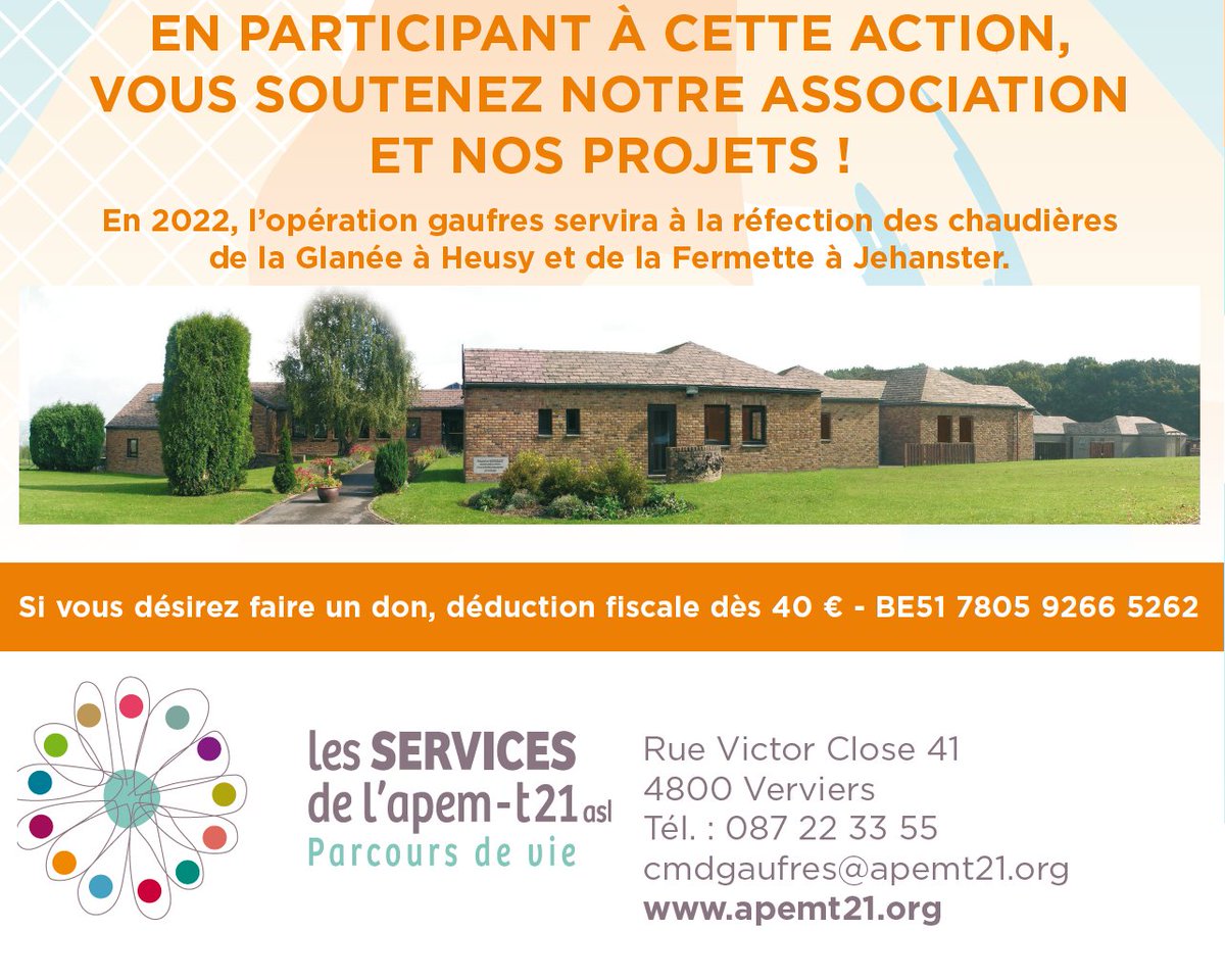Du 11/02 au 27/02 débutera l'opération gaufres !
Des bénévoles présents à la sortie de certaines grandes surfaces vous proposerons nos gaufres, merci de leur réserver bon accueil et de soutenir notre action si celle-ci vous tient à cœur ! 🥰
