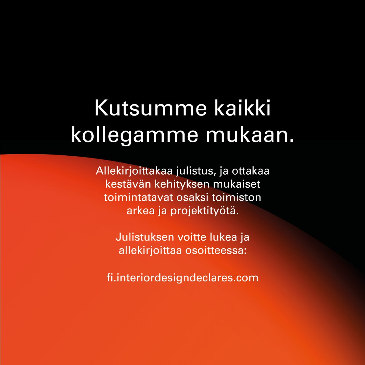 Pinto_Design's tweet image. Tällä viikolla 3.-6.2. vietetään arkkitehtuurin ja muotoilun päiviä. Julistimme viime vuonna kollegatoimistojemme kanssa ilmaston ja luonnon monimuotoisuuden hätätilan. Tavoitteena on kehittää käytäntöjämme toimialan ympäristökuorman vähentämiseksi. fi.interiordesigndeclares.com