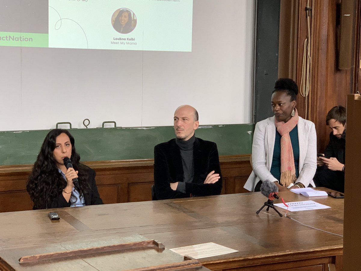 « Depuis 4 ans, <a href="/meetmymama/">Meet My Mama</a> fait de la R&amp;D sociale, cela coûte cher. L’Etat doit soutenir l’innovation sociale et écologique, tout comme l’innovation technologique, en réservant 20% du crédit d’impôt recherche #CIR à l’innovation sociale, dit <a href="/Loubnaxk/">Loubna Ksibi</a>.
#ImpactNation