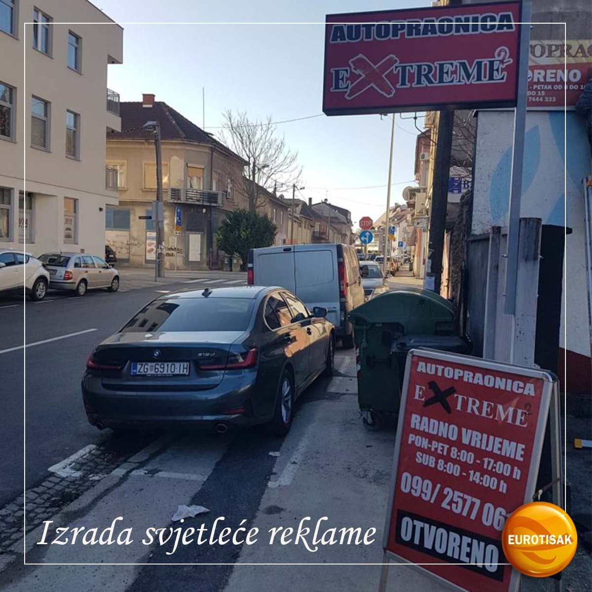 Eurotisak's tweet photo. Izradili smo svjetleću reklamu za Autopraona i vulkanizacija extreme! Njihova druga i nova poslovnica se nalazi u ulici Bunićeva 2. 📍🤩🚗✨
#reklama #svjetlecareklama #promocija #reklamninatpis #extreme #autopraonicaextreme #tisak #print #eurotisak #zagreb #croatia https://t.co/pk9woteaJ6