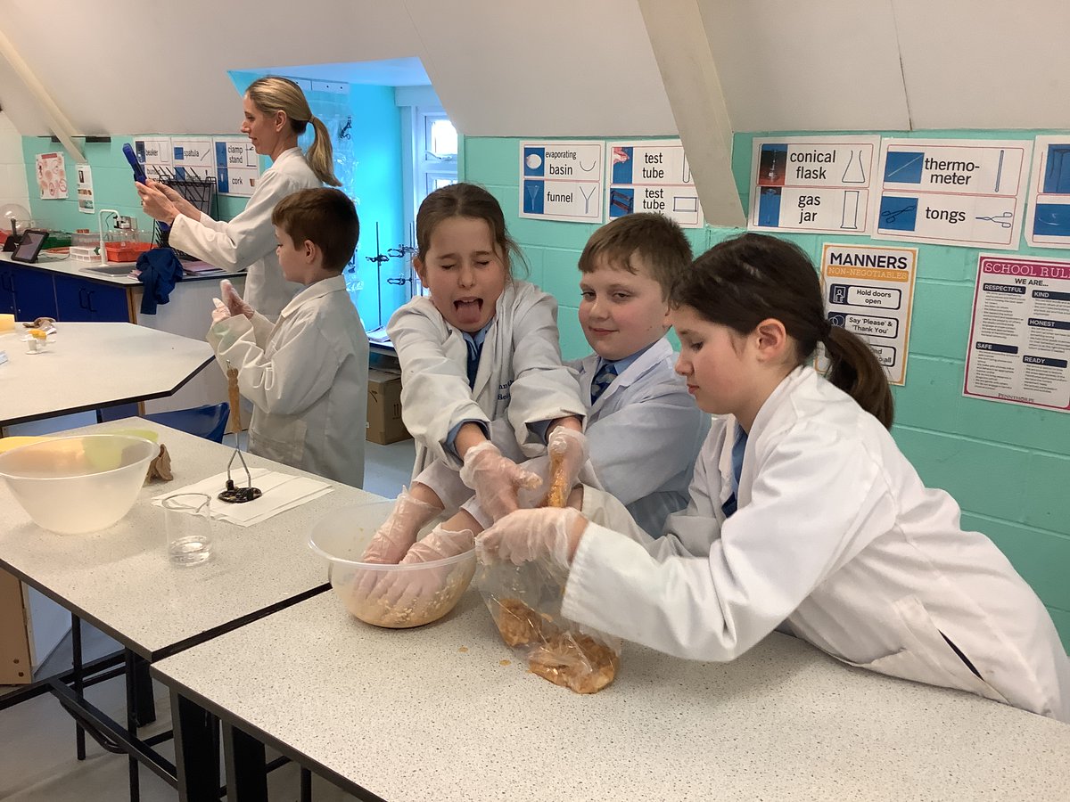 PennthorpeSch's tweet photo. Year 4 have completed a practical experiment to demonstrate the process of human digestion. Lots of “eww” and “yuck”, but the final conclusion was that it was “gross fun” and a good way to show what happens to our food as it passes through our bodies!
#ClassroomScience https://t.co/hOWcuwoNNT