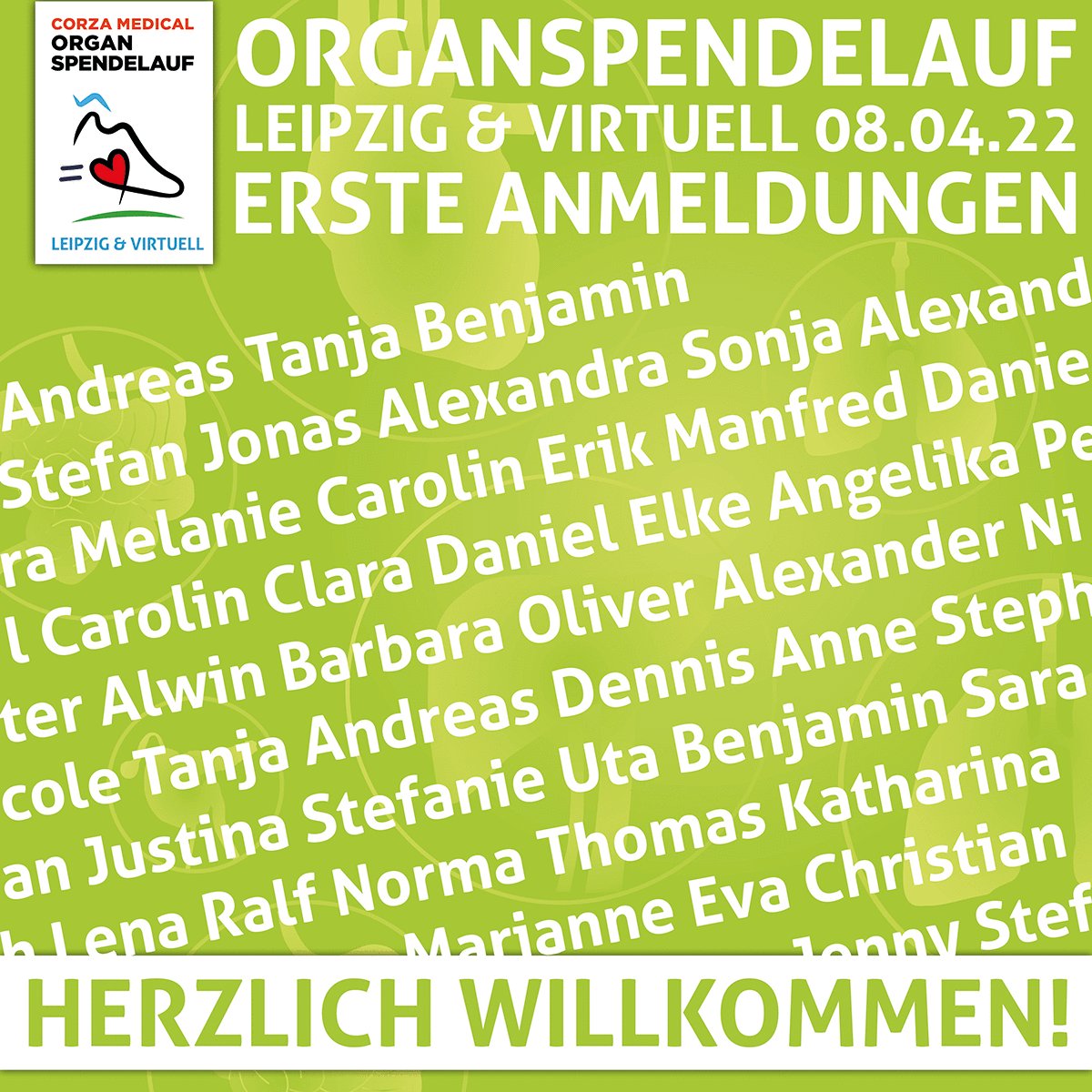 Wow! Schon über 200 Anmeldungen zum #organspendelauf 2022! Herzlich willkommen allen #Läuferin nen und #Läufer n! Jetzt anmelden und #virtuell oder in vor Ort in #Leipzig #laufen! organspendelauf.de #organspende #organspenden #lebensretter #alltagshelden #charity #laufen