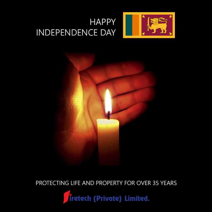 FiretechSL's tweet photo. Happy independence day.
#SriLanka #Lka
#Firetech #FireSafety https://t.co/kElVGS6sHq