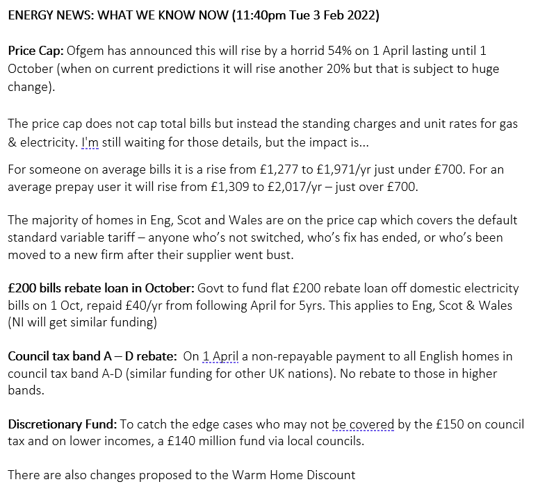 Energy news - what we know so far.  I've bashed out a summary.  Please share so people understand what's happening...