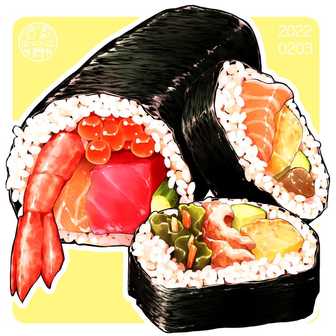 「巻き寿司 寿司」のTwitter画像/イラスト(人気順)