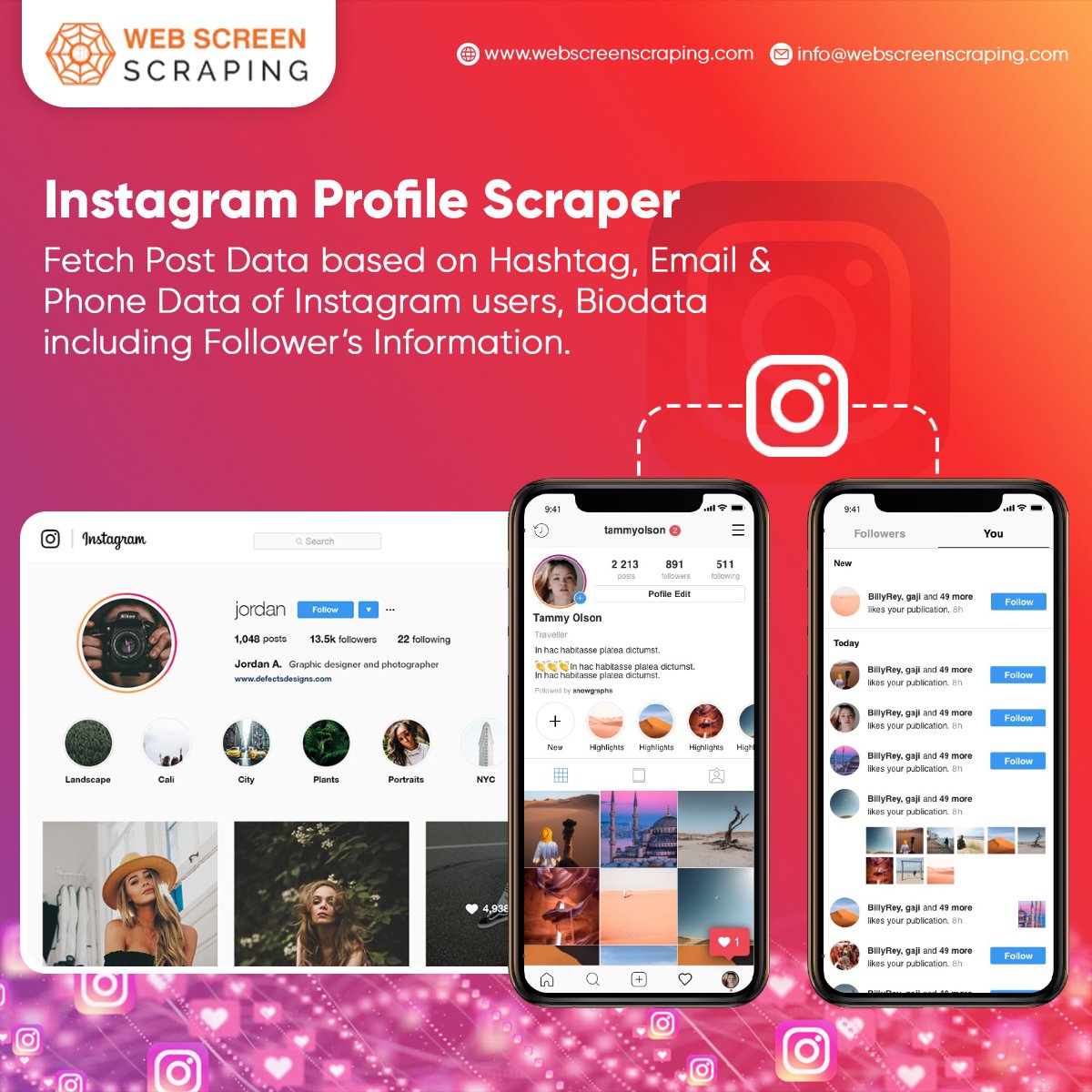 webscreenscrap's tweet image. Gather information about the post, such as the number of likes, comments, the date it was published, the caption, URL using Instagram profile Scraper 

webscreenscraping.com/instagram-scra…

#instagramdatascraping #instagramprofiledatascraper #scrapesocialmediadata #socialmediadatascrapingapi