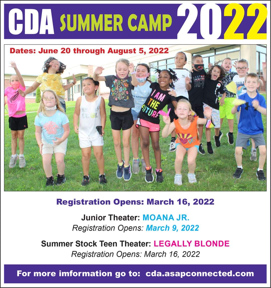 DIRECTORCDA's tweet image. Check out our summer camp offerings. We can't wait to see you!