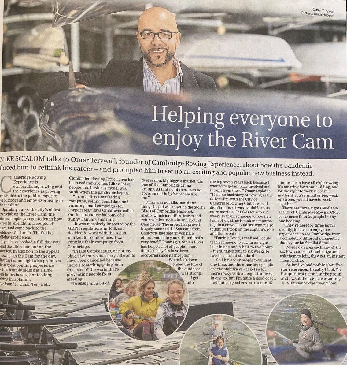 Hanadi Jabado (@hanadijabado) on Twitter photo Really pleased that the <a href="/CambridgeIndy/">Cambridge Independent</a> recognised <a href="/Terywall/">Omar Terywall</a>’s work and <a href="/CambridgeRow/">Cambridge Rowing Experience</a>’s efforts to #democratise access to the river #Cam.
#mentalhealth #rowing #rivers #Cambridge Really pleased that the <a href="/CambridgeIndy/">Cambridge Independent</a> recognised <a href="/Terywall/">Omar Terywall</a>’s work and <a href="/CambridgeRow/">Cambridge Rowing Experience</a>’s efforts to #democratise access to the river #Cam.
#mentalhealth #rowing #rivers #Cambridge