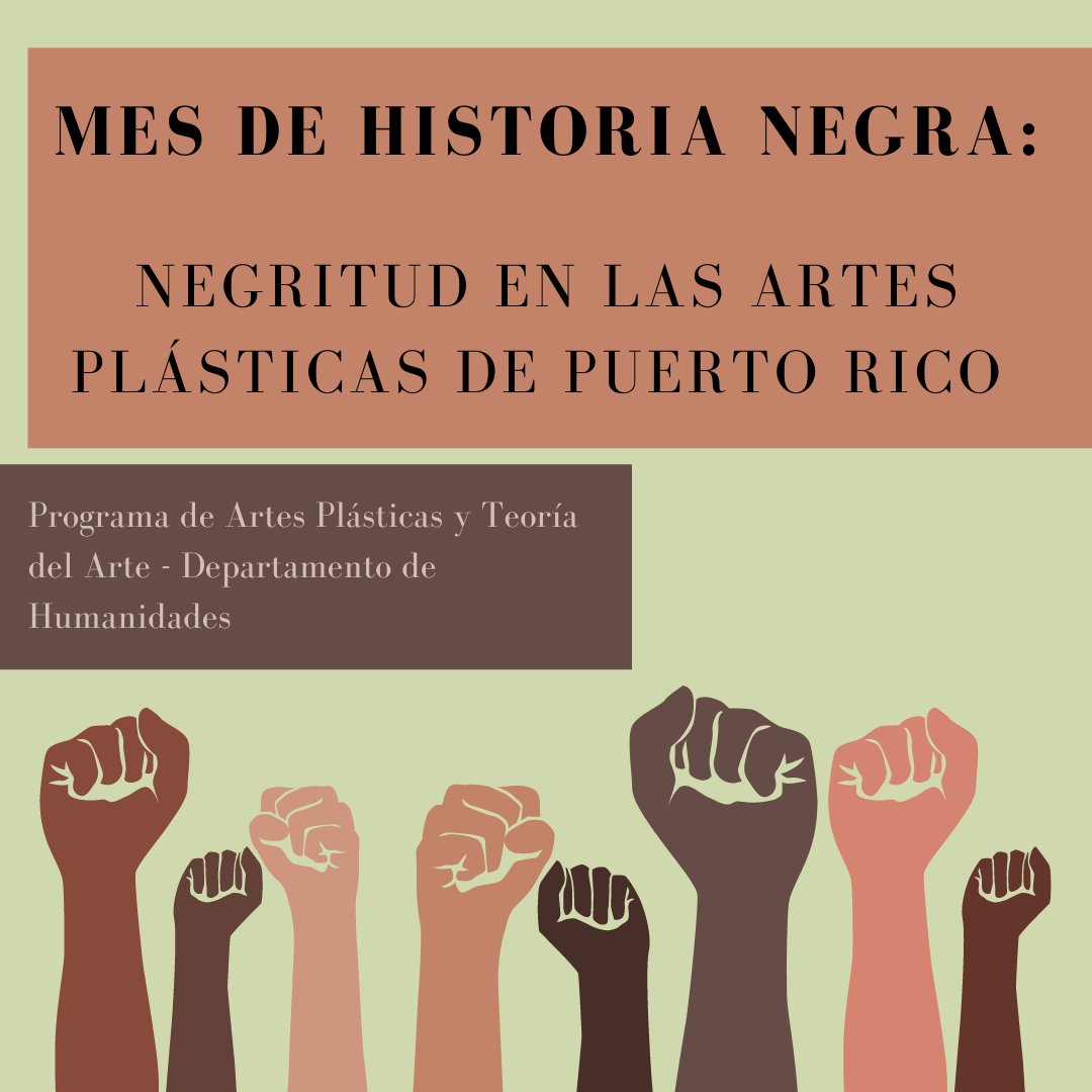 Durante el mes de febrero, mes en el que se conmemora la historia negra, el Programa de Artes Plásticas y Teoría del Arte de Recinto Universitario de Mayagüez estará compartiendo obras creadas por artistas afropuertoriqueñxs y obras en las que se destaca la negritud. <a href="/UPRM/">RUM/UPRM</a>