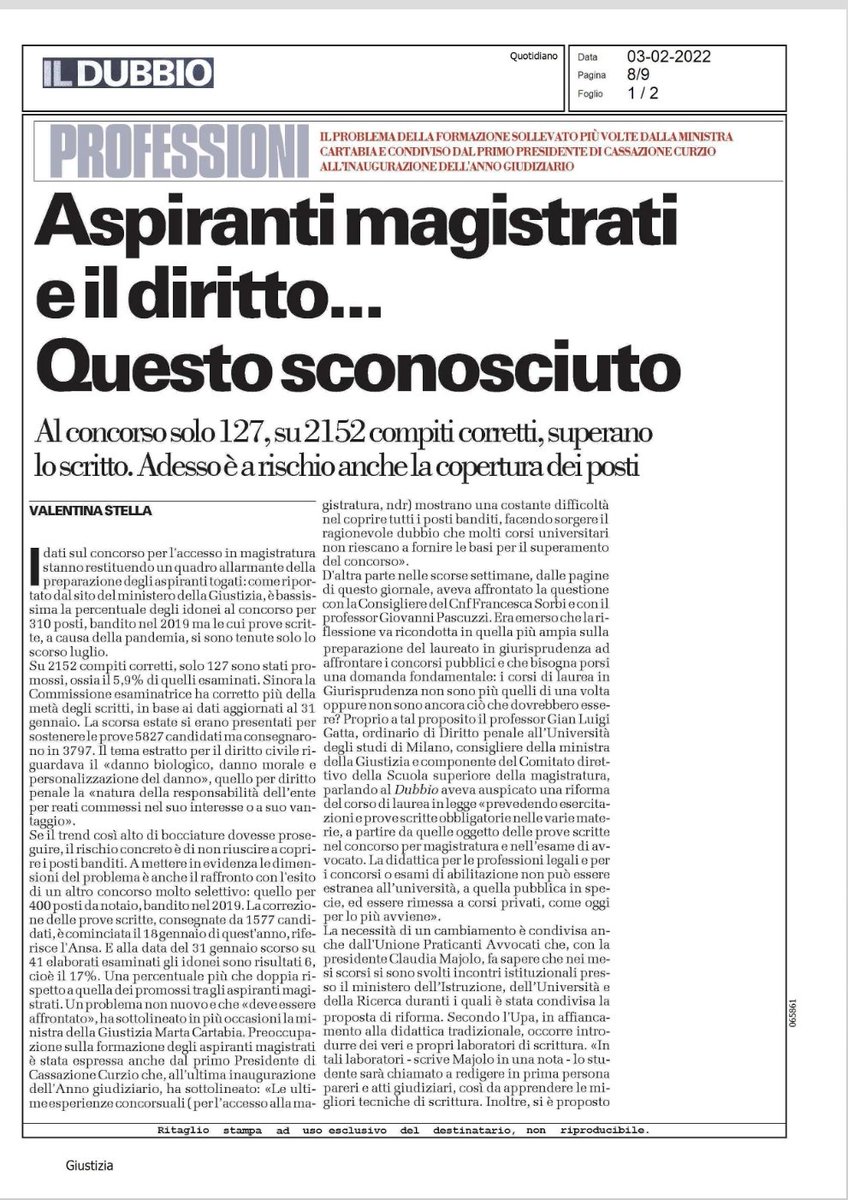 Su 2152 compiti corretti, solo 127 sono stati promossi, ossia il 5,9% di quelli esaminati. 

bit.ly/34e4myK