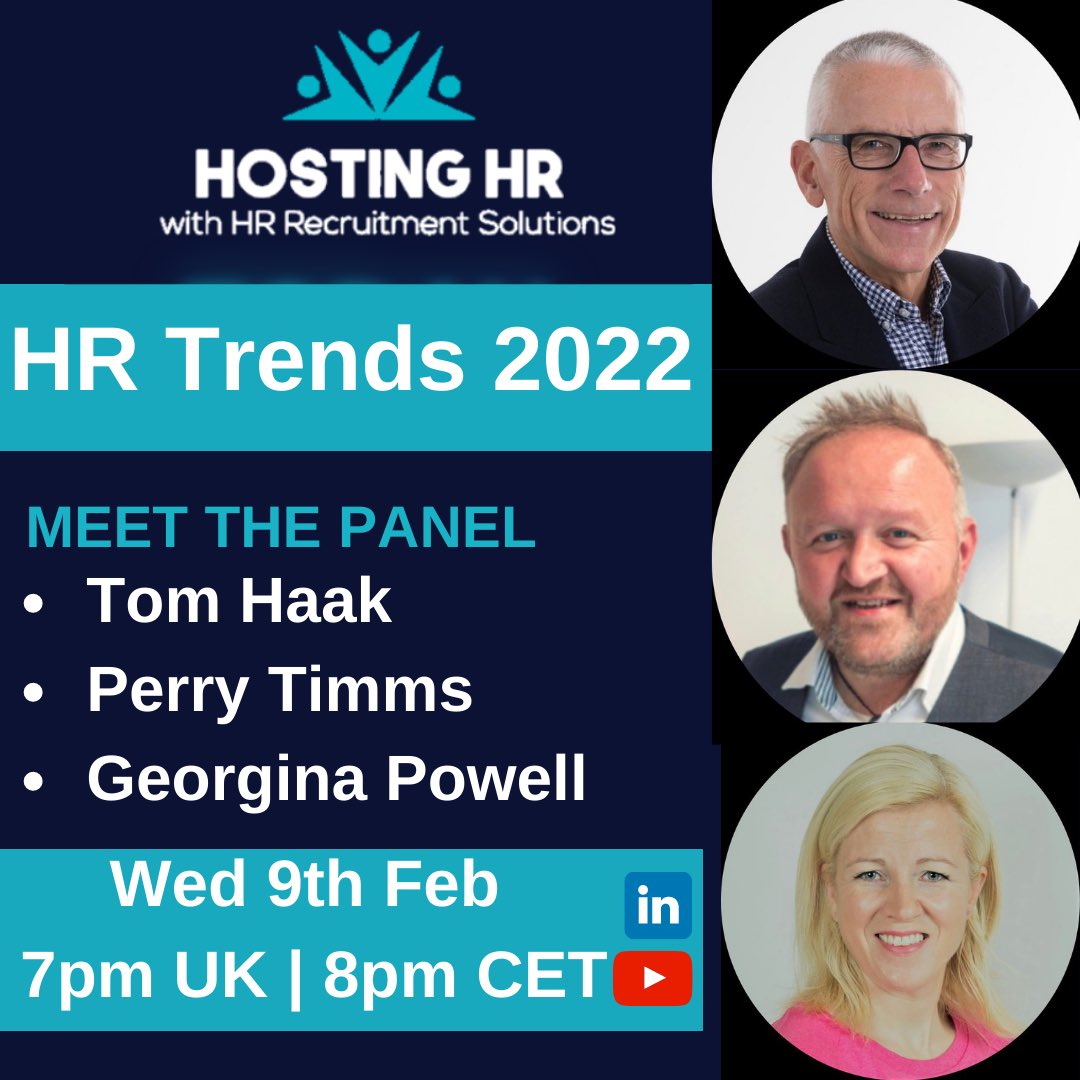 hosting_hr's tweet image. Another great panel for next weeks HOSTING HR SHOW discussing HR TRENDS - 2022 @tomwhaak @PerryTimms and Georgina Powell #hrtrends2022 #hr #hrpodcast