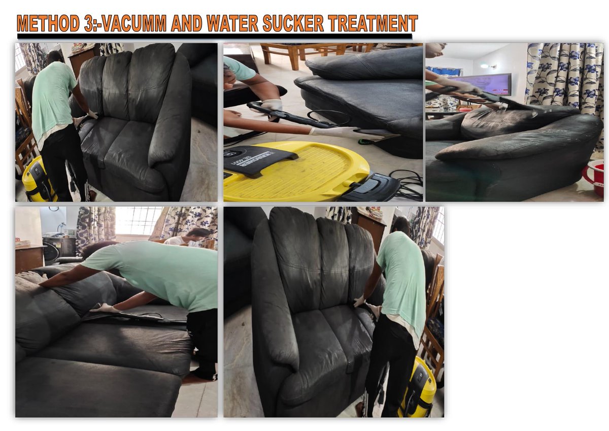 Shekhar_Tele's tweet photo. The sofa cleaning services  has done for one 3 seater and 2 single seater sofa..... The photo  for whole the process of sofa cleaning is uploaded  below.... https://t.co/tsEK7MMYXt