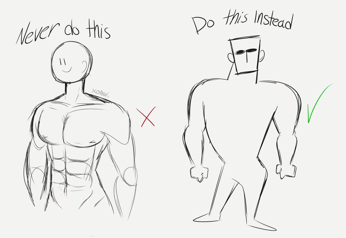 protip for drawing guy bodies