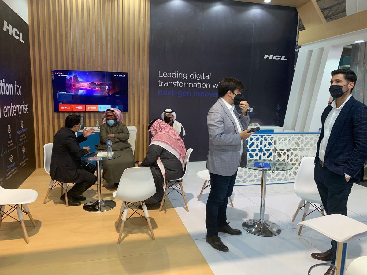 hcltech's tweet image. Day 1 of #LEAP2022 concluded with a lot of action at the HCL booth! Here are a few glimpses from the event. Visit our booth H3.H21 to meet the #HCLMiddleEast team.