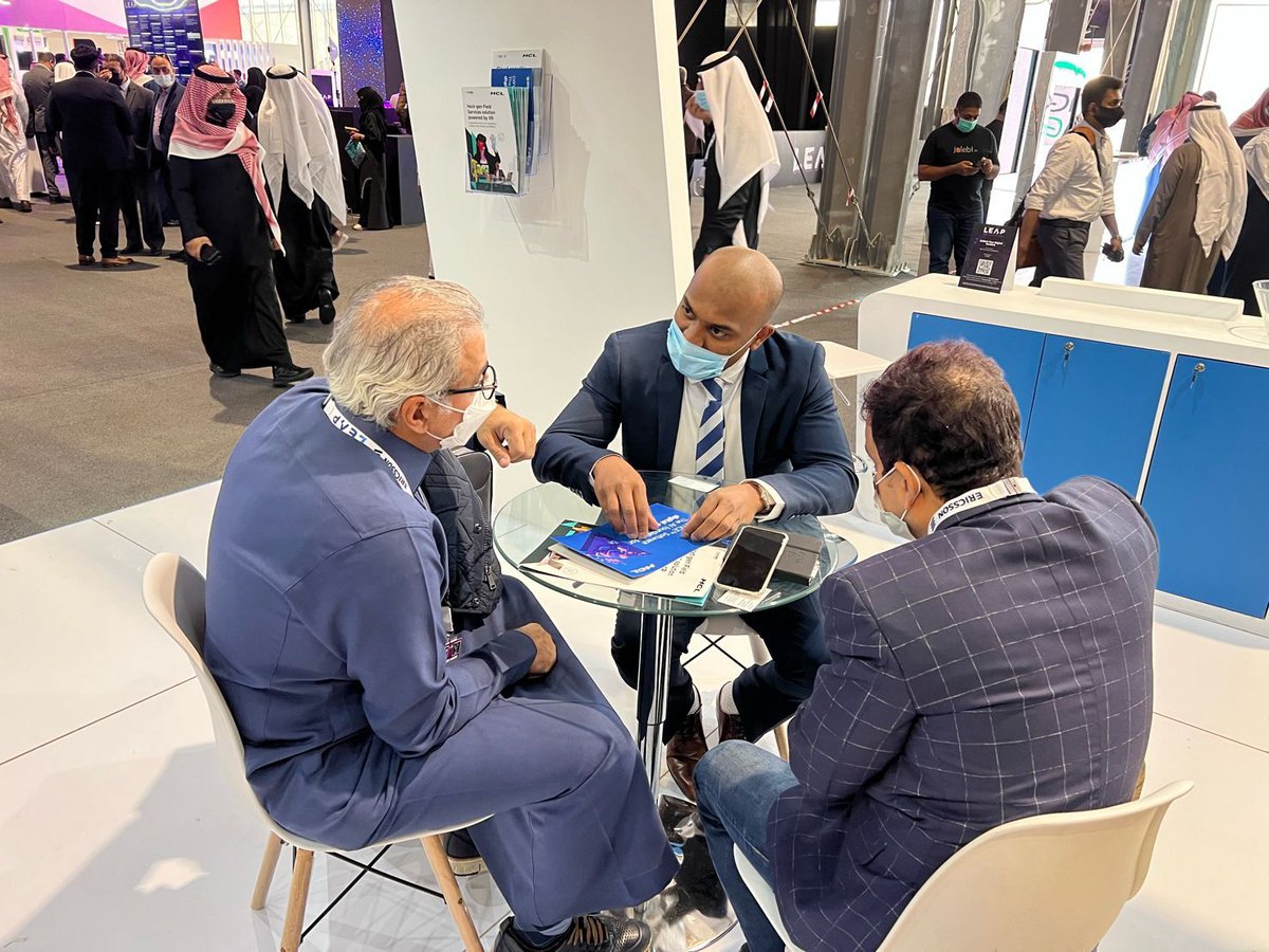 hcltech's tweet image. Day 1 of #LEAP2022 concluded with a lot of action at the HCL booth! Here are a few glimpses from the event. Visit our booth H3.H21 to meet the #HCLMiddleEast team.