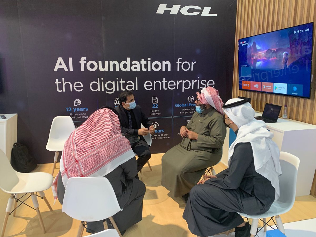 hcltech's tweet image. Day 1 of #LEAP2022 concluded with a lot of action at the HCL booth! Here are a few glimpses from the event. Visit our booth H3.H21 to meet the #HCLMiddleEast team.