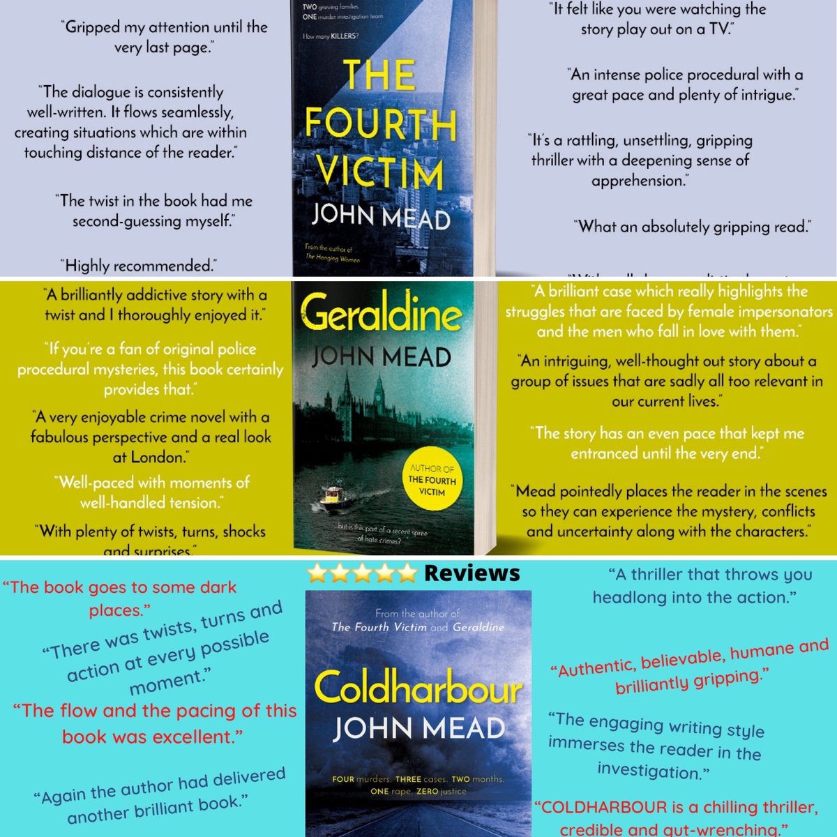 ⭐️⭐️⭐️⭐️⭐️ #thrillerbooks 
“The engaging writing style immerses the reader in the investigation, which has cleverly crafted characters and a knowledgeably described setting.” @jolliffe03

#thursdayvibes #WritingCommunity #readAwrite
#crime #AuthorLife

amazon.co.uk/~/e/B07B8SQ2ZH