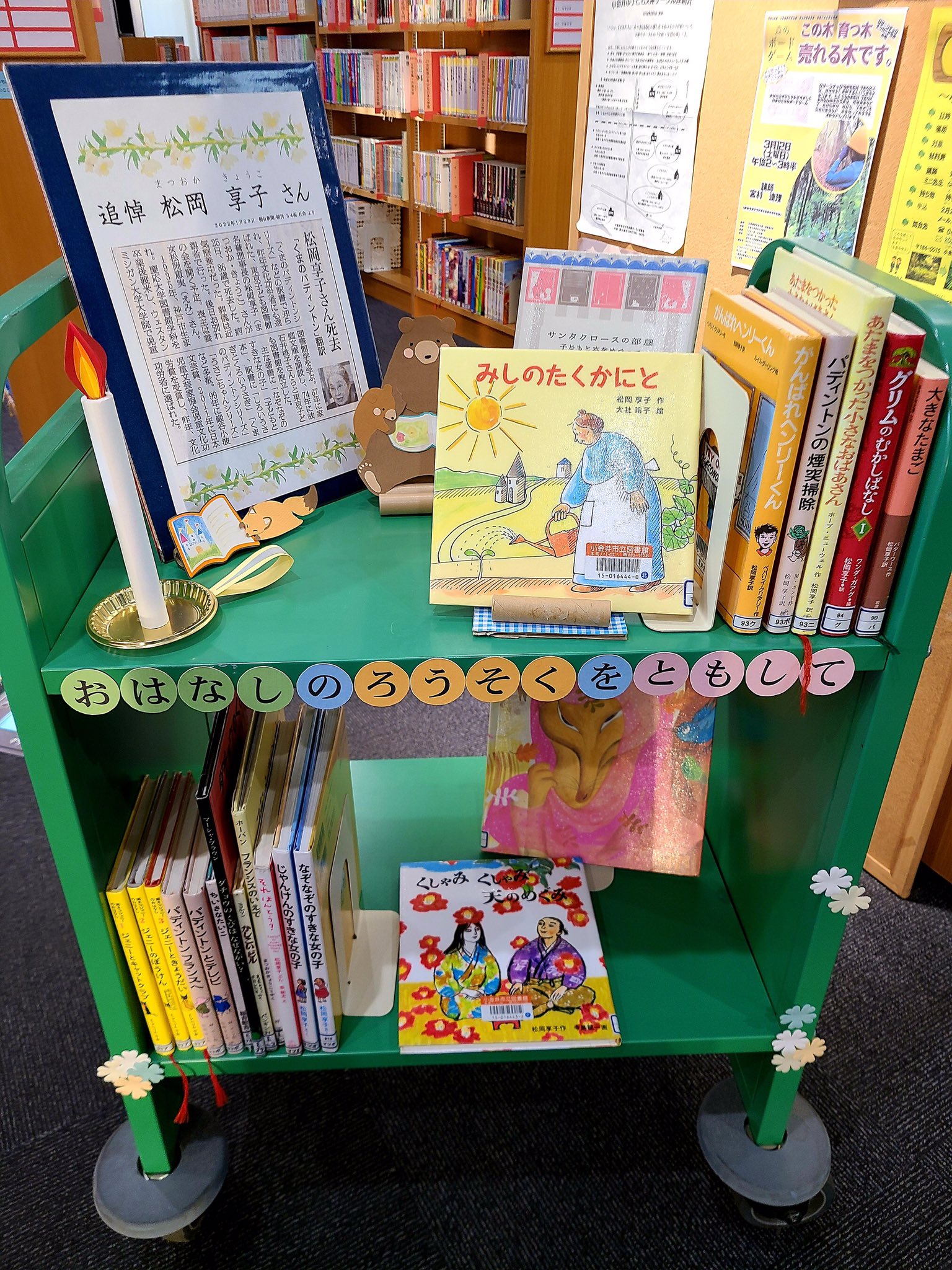 図書館 貫井北分室 追悼 松岡享子さん 児童文学者 東京子ども図書館名誉理事長の松岡享子さんが1月25日に86歳で逝去されました 著書には絵本 なぞなぞのすきな女の子 訳書に くまのパディントン シリーズ しろいうさぎとくろいうさぎ 図書館 貫井北分室 追悼 松岡享子さん 児童文学者 東京子ども図書館名誉理事長の松岡享子さんが1月25日に86歳で逝去されました 著書には絵本 なぞなぞのすきな女の子 訳書に くまのパディントン シリーズ しろいうさぎとくろいうさぎ
