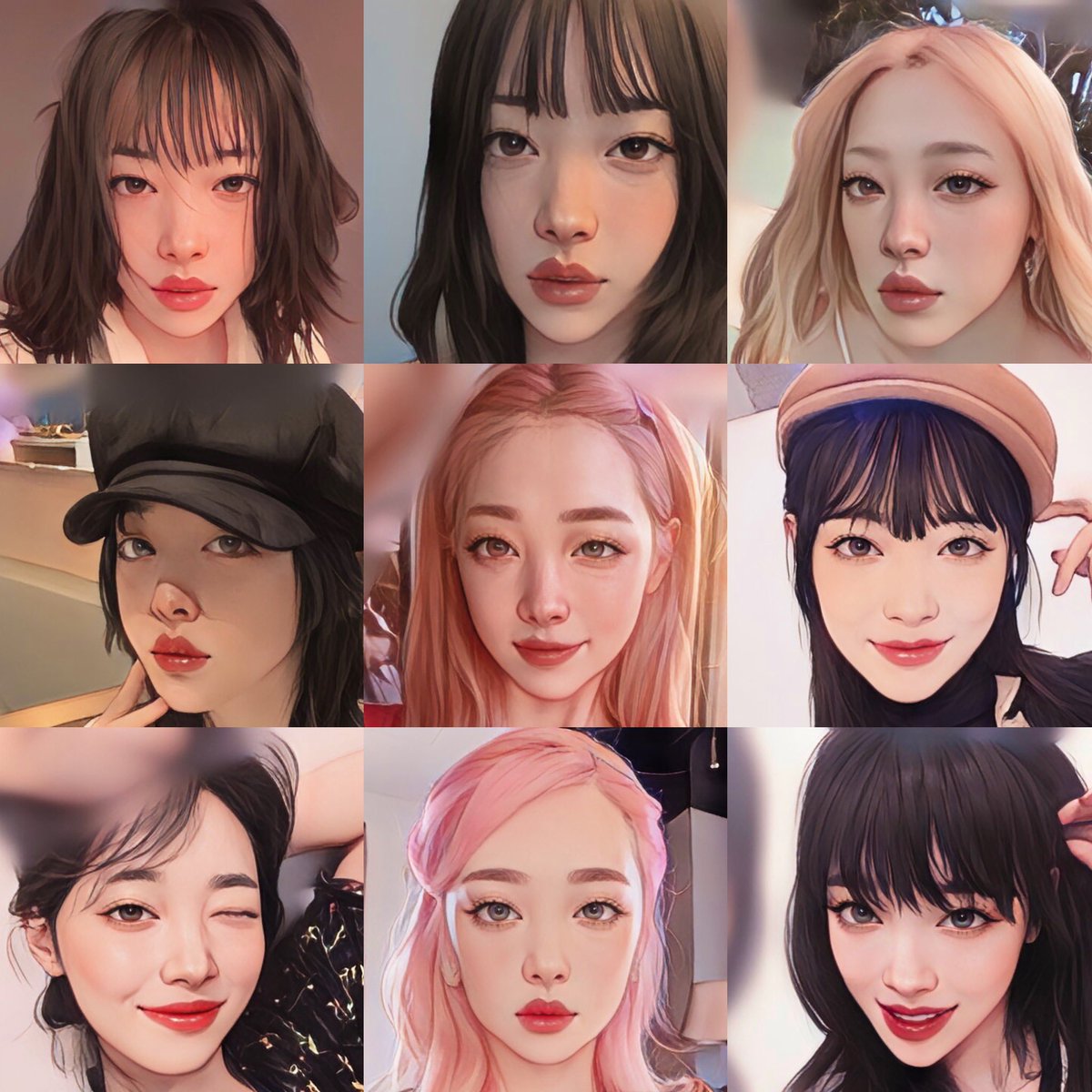 sullismilebot's tweet photo. #SULLI as a cartoon character https://t.co/F2jDRv0y3u