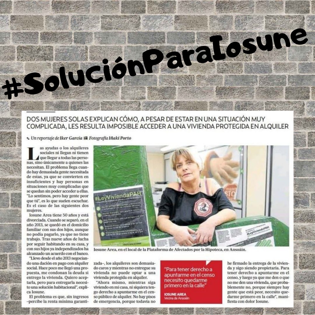 CampPah's tweet photo. Desde nuestra asamblea exigimos alquiler social para nuestra compah #SolucionParaIosune, dio su casa en dación y ahora se encuentra que no le dan alternativa.
@Pamplona_ayto como administración es vuestra responsabilidad alojar en una vivienda digna a nuestra compah https://t.co/YwoQUuXuvr