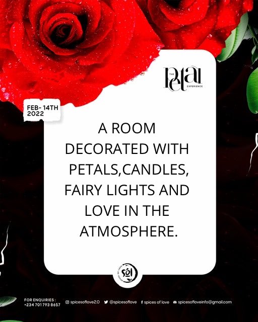 spicesoflove's tweet photo. It’s called an experience for a reason!!! It’s an indoor exclusive experience just for you and yours😉
#ThePetalExperience https://t.co/rVYlBihpDh