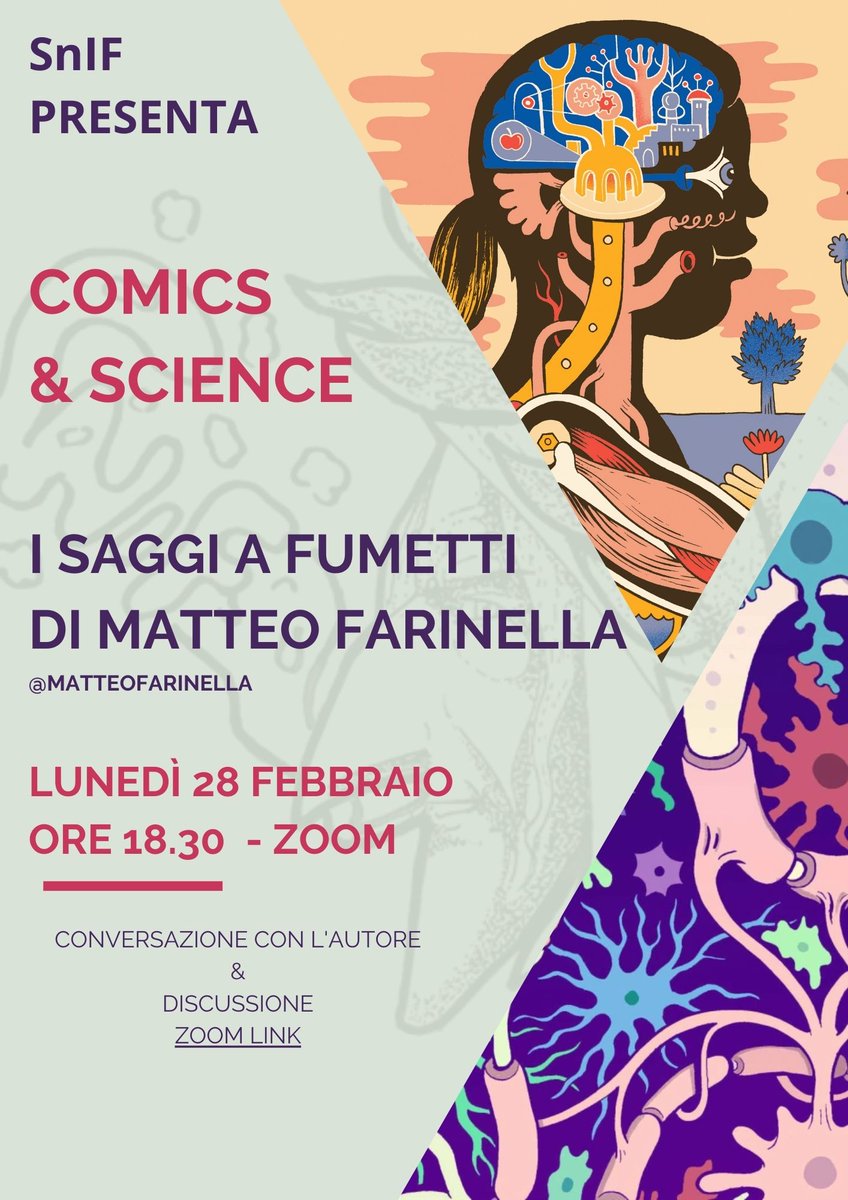 Il prossimo 28 febbraio <a href="/grupposnif/">SNIF - Studying'n'Investigating Fumetti</a> ha il piacere di parlare con <a href="/matteofarinella/">Matteo Farinella</a> dei suoi saggi a fumetti, ore 18:30. Non mancate!