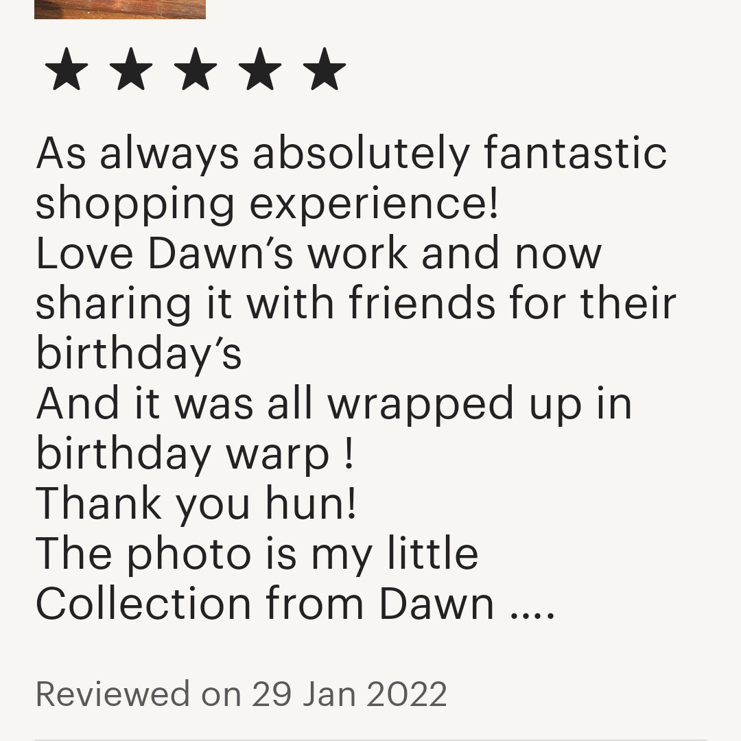 DawnGillDesigns's tweet photo. A sudden flurry of reviews in my @etsyuk shop makes me very happy so I am sharing them with you 😉
(I have a wider range of shinies on my website; it's mostly #Geek #StarTrek #TheDoctor and #HookerRing on Etsy)

#Reviews #HappyDance #CustomerService #Kahpla #Qapla
#DGDinTheWild https://t.co/bsCEn00Zb8