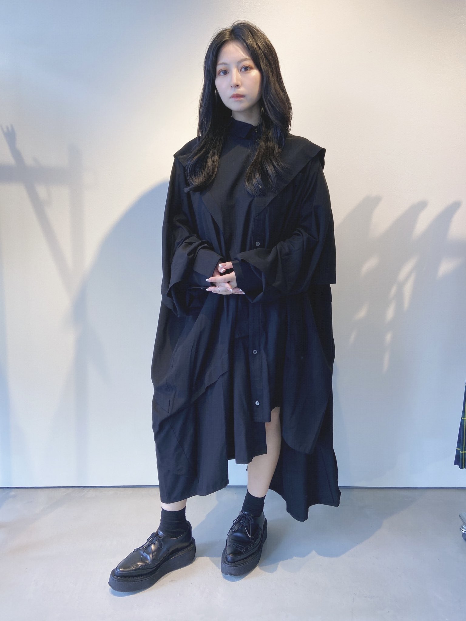 KIDILL 【新品】Chaos Oversize Shirts チェック　長袖 SHEEP別注】Chaos Oversize Shirts / Pink Check