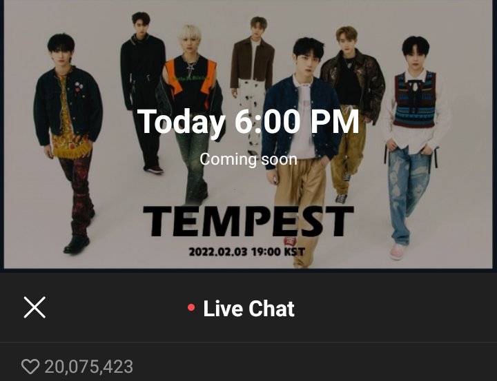 TPSTChartsData's tweet image. 📊-Tempest Sched Vlive has now surpassed 20M Likes even the Vlive is not start yet! 
#TEMPEST #TPST #템페스트