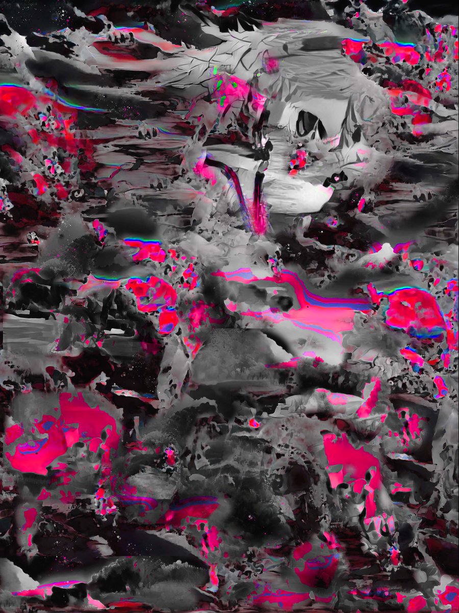 jamesbloom_'s tweet photo. I use AI, glitch processes and dynamic on-chain code to make ruptured digital images. Merging the figurative with the abstract. Exploring our jagged relationship to the metaverse. Collected by MOCA, Matt Kane, Claire Silver, BlackBoxDotArt, Rare Scrilla... https://t.co/bJv1DHV4YV https://t.co/UusveMd8jo