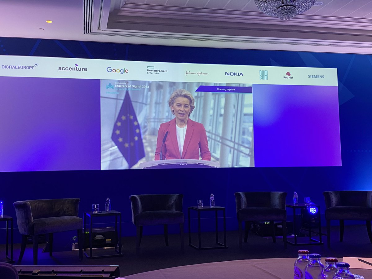 #MoD2022 opening keynote by <a href="/vonderleyen/">Ursula von der Leyen</a> on Funding for the Digital Transition and the new rulebook on #AIAct and EU #chipsact