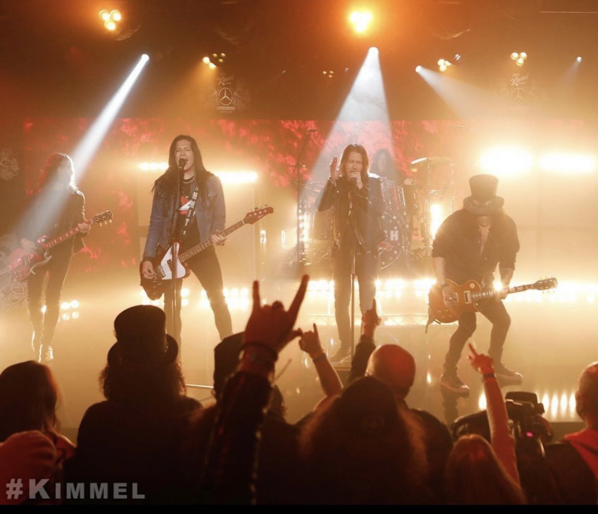 SMKC @ <a href="/JimmyKimmelLive/">Jimmy Kimmel Live</a> #SMKC #Slash #MylesKennedy #ToddKerns #BrentFitz #FrankSidoris #JimmyKimmelLive