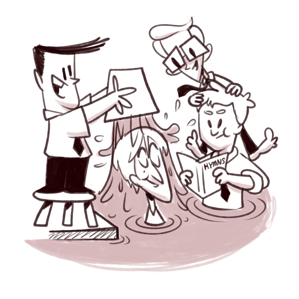 picture of me being baptized by mormons