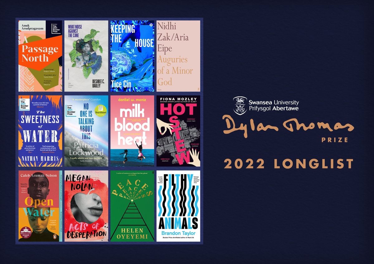 📚THE 2022 LONGLIST📚

We are thrilled to unveil the 12 titles that make up this year's @SwanseaUni Dylan Thomas Prize longlist.

What a depth of incredible talent! #SUDTP22

PRESS RELEASE - swan.ac/Longlist22