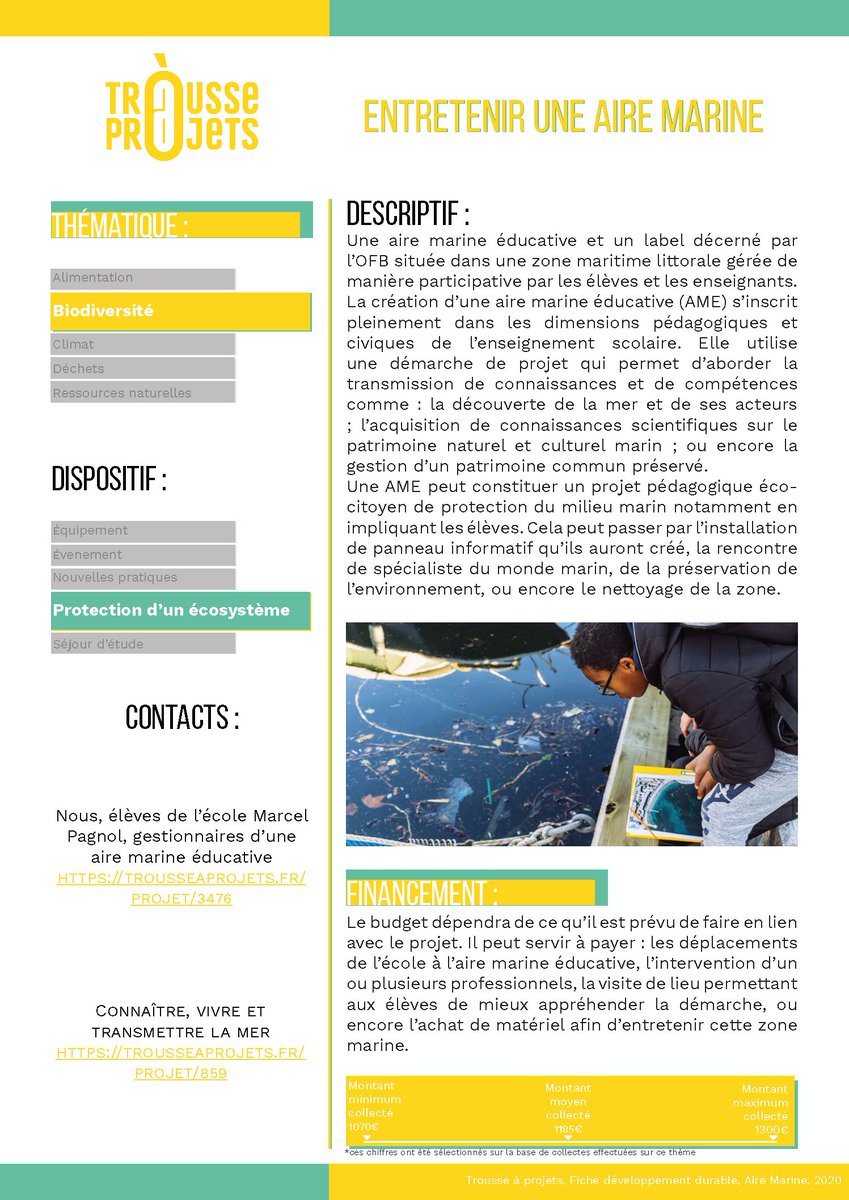 TrousseAProjets's tweet photo. Envie de créer un projet en lien avec la protection de l’environnement mais vous hésitez encore ? Retrouvez sur le guide en ligne des exemples de collectes menées sur la @TrousseAProjets pour vous en inspirer dans la rubrique : Ressources pour les projets de développement durable https://t.co/i3ZbyFhn24
