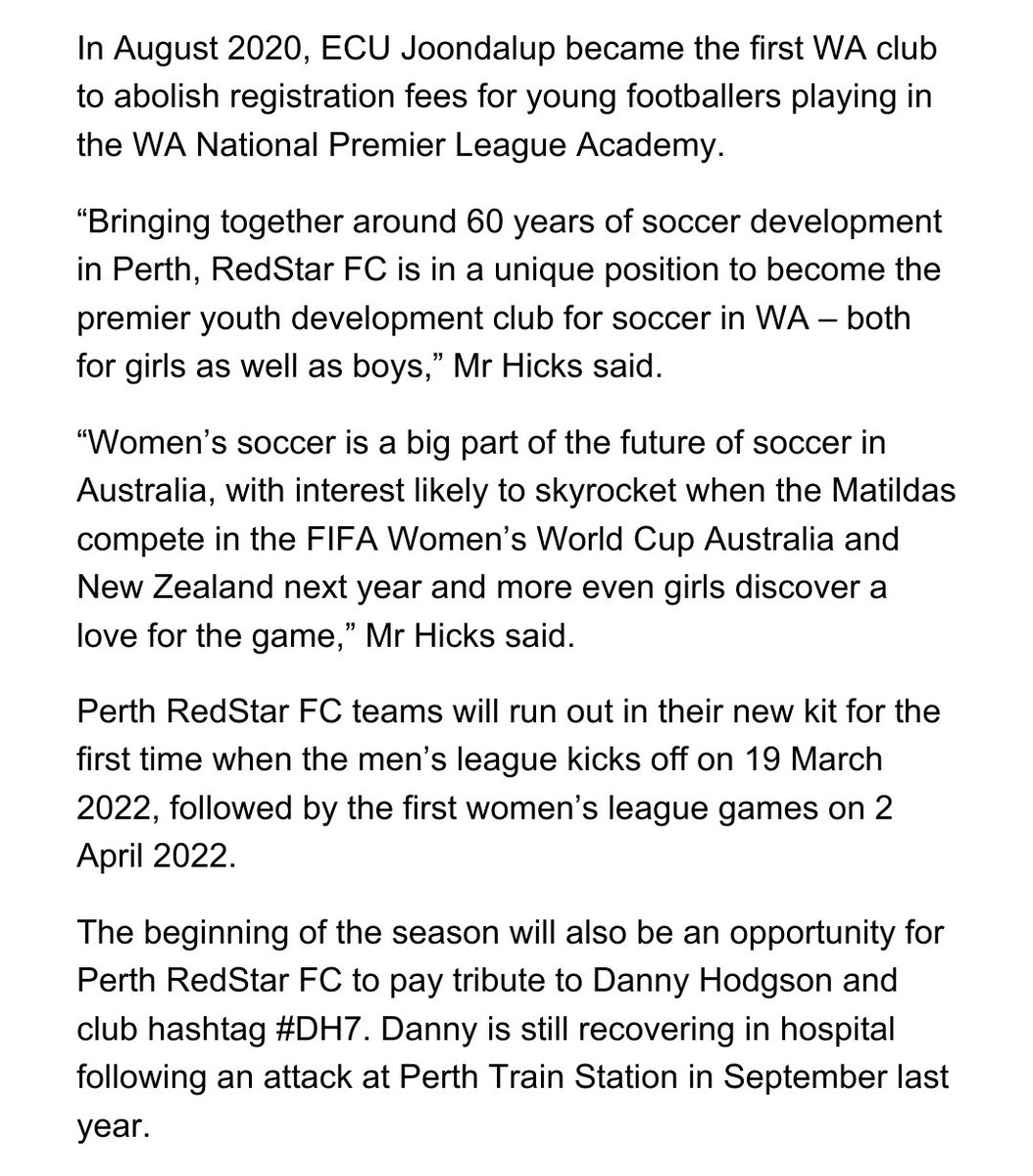 Farpostperth's tweet photo. Official Press Release regarding the merger between @ECUJoondalupSoc and @NorthernRedback. https://t.co/7wbxQy4KMD