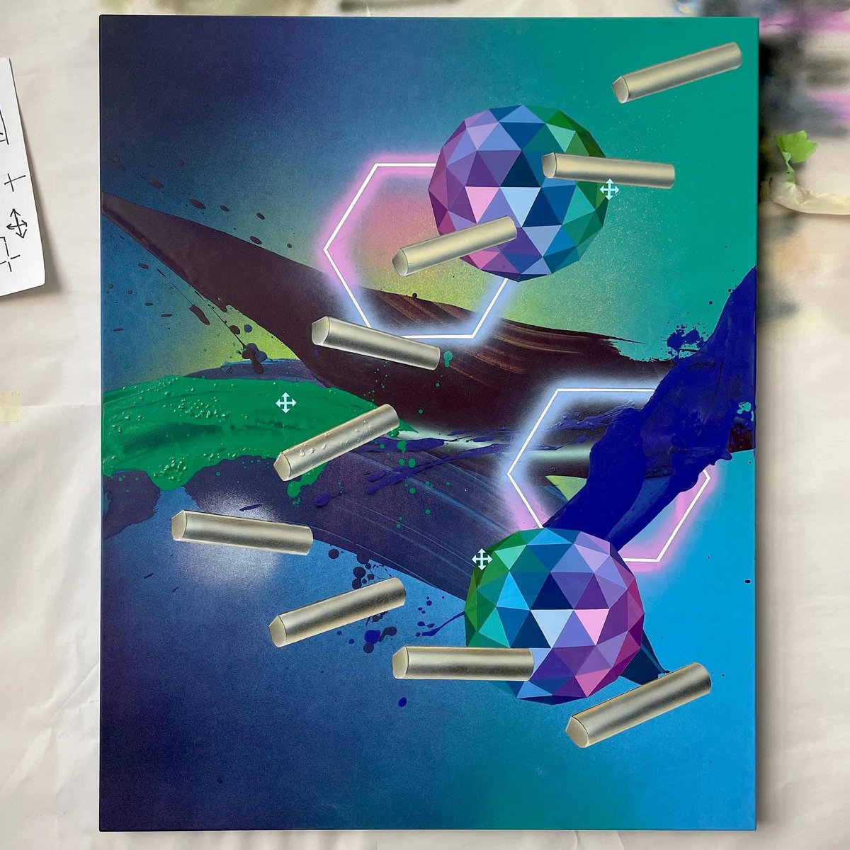 Charley_Peters's tweet photo. Calm Yourself, I Did It For The Lolz (2021) Acrylic on Canvas, 80cm x 100 cm
#artiststudio #behindthescenes #computerlove #coder #programmerrepublic #techy #leaders #geek #londonartist #cryptoartist #computing #retrotech #womanartist #codeuniverse #codingislife #programmers https://t.co/9fWzBkb6CD