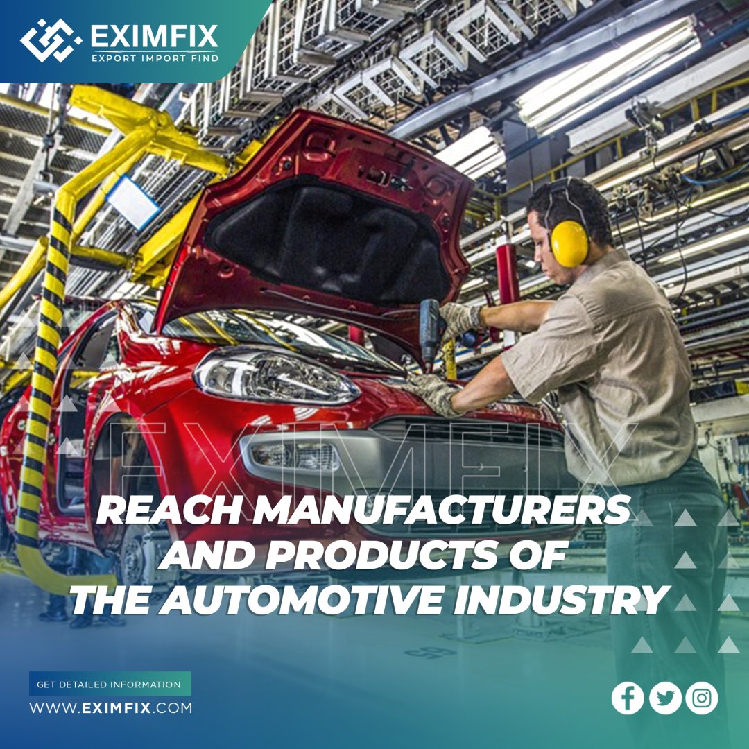 List Automotive products and manufacturers in Eximfix, the meeting point of buyers and sellers. Do not miss the opportunity to reach the manufacturer directly and request for quotations. Sign up for free today.

eximfix.com

#B2B #export #import #trade #ihracat