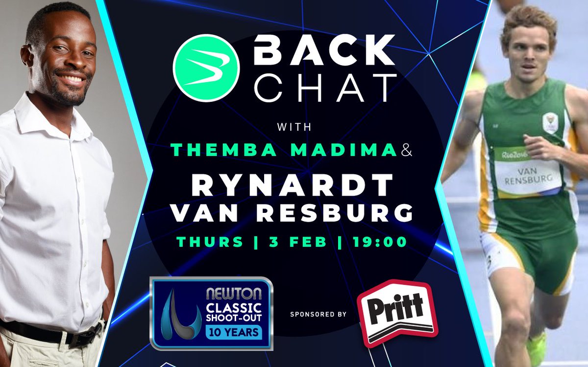 BackChat 🗣 episode 149! 🇿🇦

THURSDAY NIGHT🔥

We’ll be chatting with Olympic Games 800m Semi-Finalist, African Championships 800m Bronze Medallist, World University Games 800m Bronze Medallist, <a href="/Rynie800/">Rynardt Van Rensburg</a> on Instagram live at 19:00 (7:00pm)

#BackChat #Backtrack
