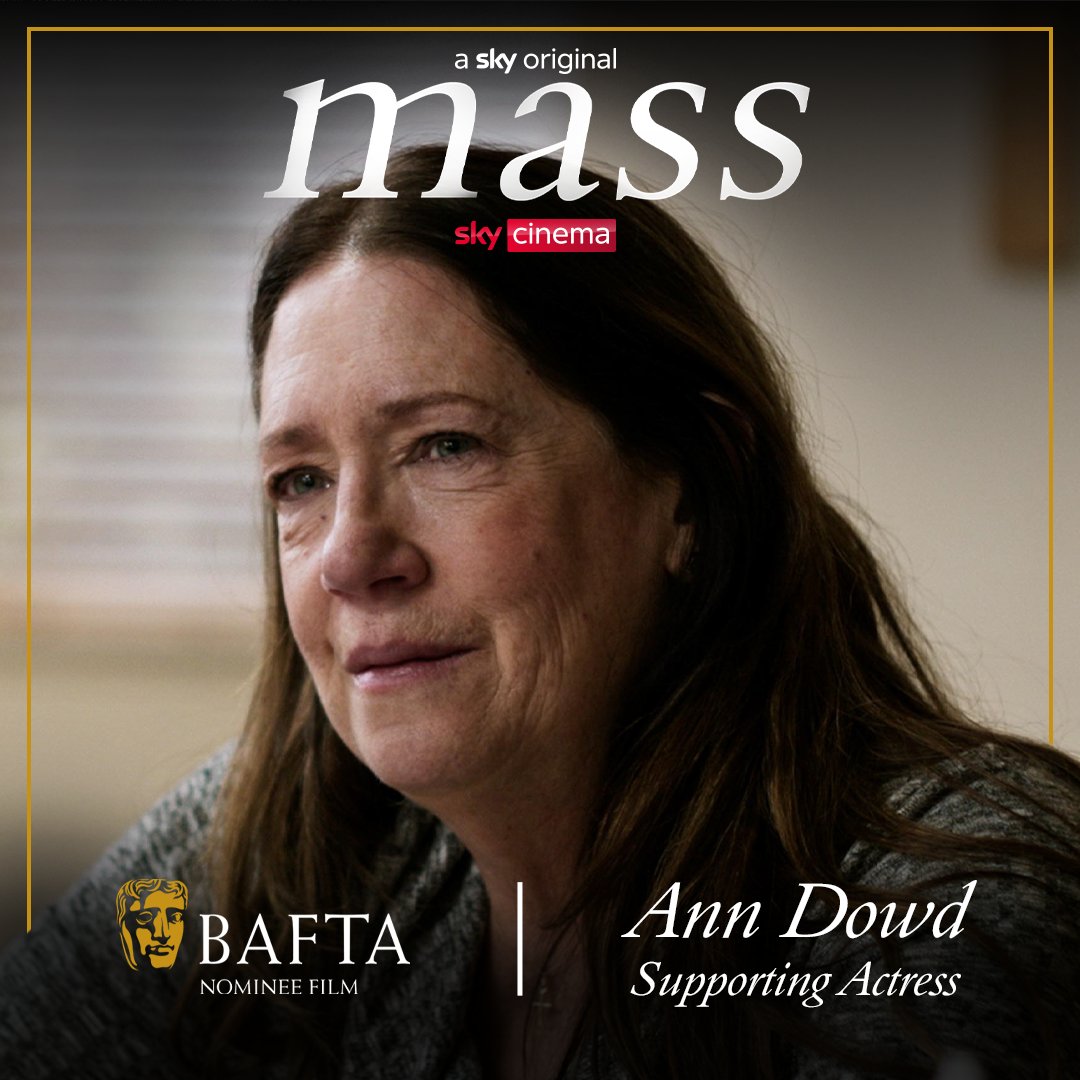 Huge congratulations to Ann Dowd. A truly well deserved nomination for a stunning performance in #MassMovie 👏👏

#EEBAFTAs
<a href="/BAFTA/">BAFTA</a> 
<a href="/Massthemovie/">Mass</a>
