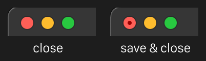 I have just learned that there is a difference in the close button 🔴 of the MacOS windows for the "close" and "save and close"!
I worked for over 10 years with MacOS and this pattern was not known to me! Mind blowing 🤯! Thanks Vasili!
#designpatterns #uxdesign