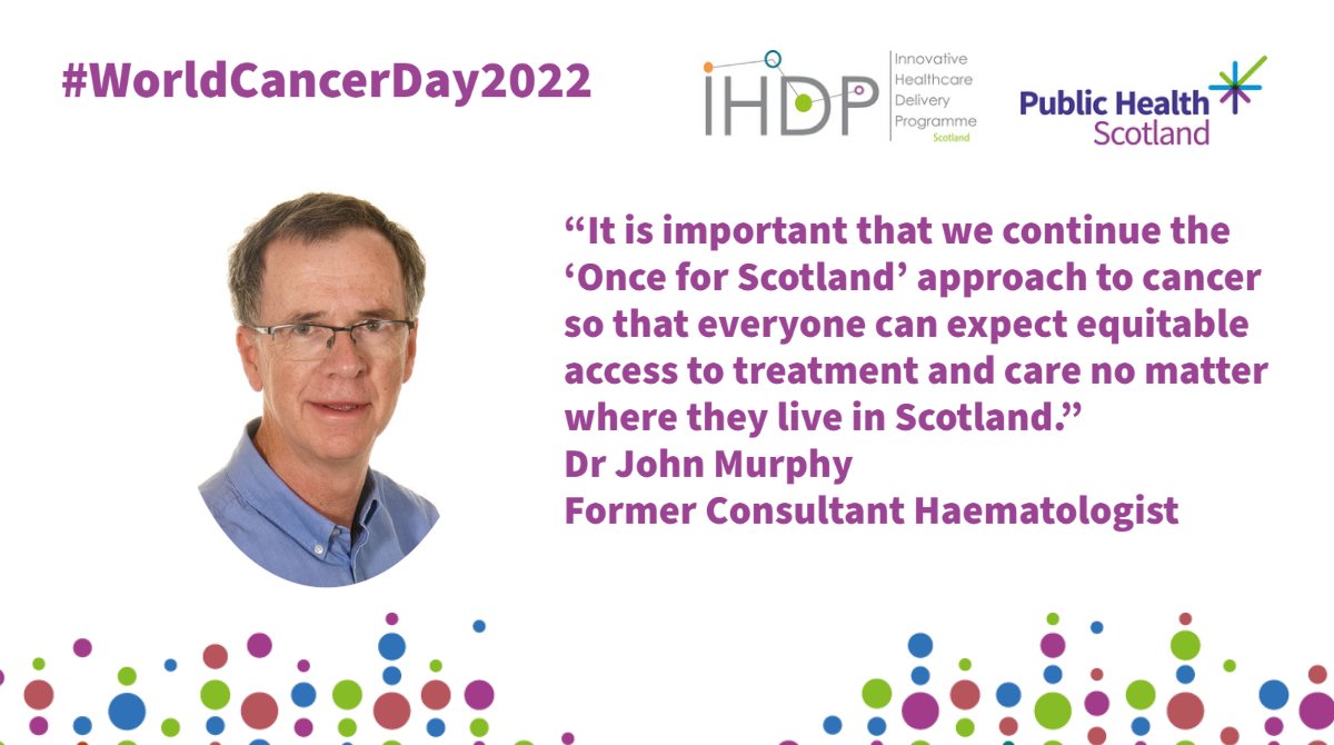 IHDPscot's tweet image. Our second #WorldCancerDay2022 highlight: Dr John Murphy blogged about his experiences using #data from the #SCRIS dashboards, and how he has supported cancer services in Scotland during the COVID-19 global pandemic. 

Read John&apos;s blog: bit.ly/3KX2Mlx 
@fi_strachan