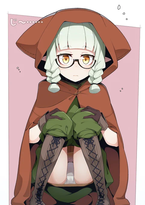 真剣そうに見つめているが何も考えていない。 