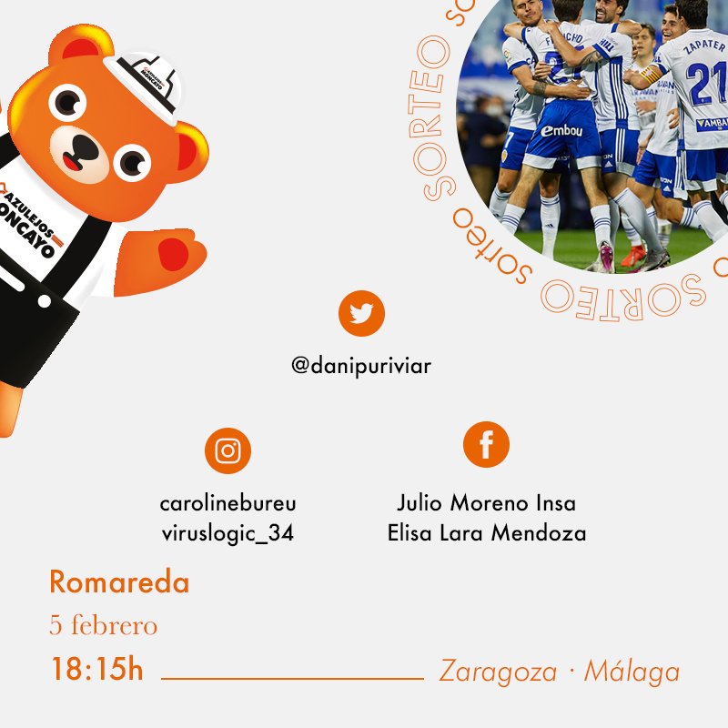 🥳 ¡Ya tenemos ganadores! 🥳
Enhorabuena a <a href="/danipuriviar/">Dani Puri</a> ganador de Twitter.
¡Puedes pasar por nuestras instalaciones a recoger tu premio! ⚽️ ¡Muchas gracias a todos por participar! ⚽️