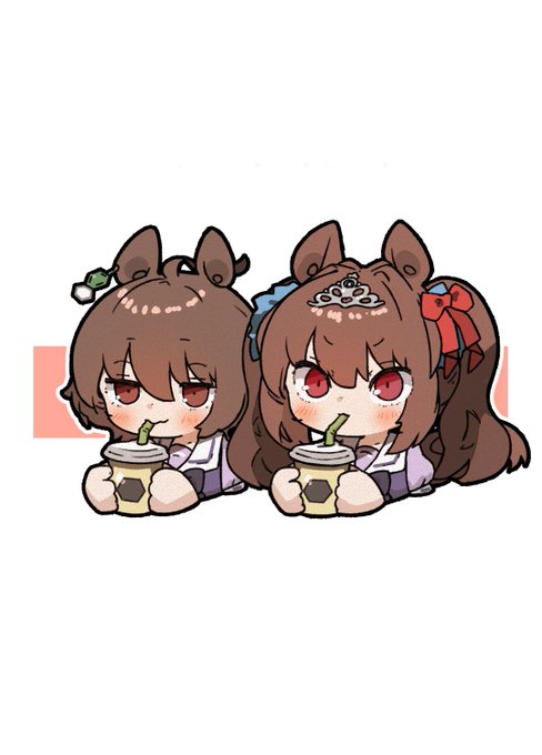 ふとした仕草が似ていたら可愛いなぁという妄想
#ウマ娘 