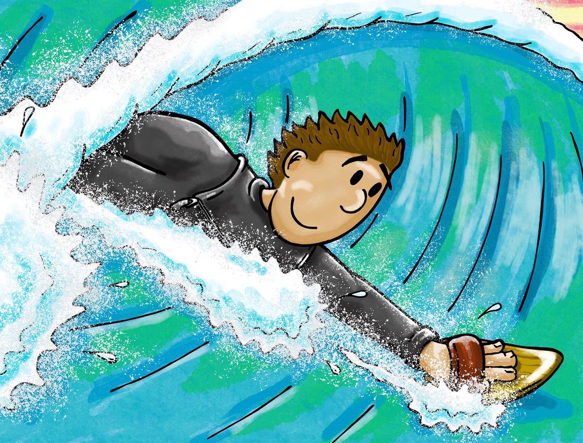 ByLaurieDesigns's tweet photo. Every wave is overhead when you’re neck-deep in the salt!
.
Respect to the fish-people, whompers, torpedo-men, etc.
.
Another go at colouring a sketch using the computer. 
.
#bodysurfer #bodysurf #bodysurfing  #handplane #surf #wave #handplanesurfing #wetsuit #bylauriedesigns https://t.co/CytWScmR6o