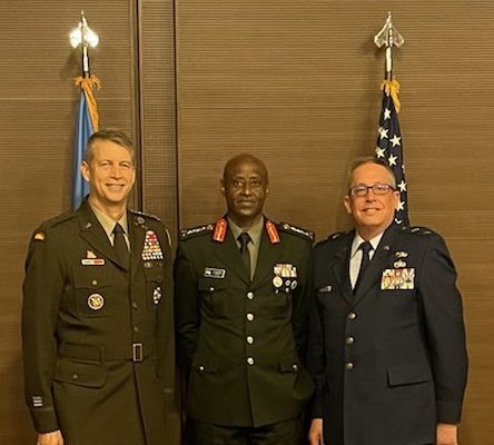 Honored to join <a href="/ChiefNGB/">Gen. Steven Nordhaus</a> General Hokanson and <a href="/RwandaMoD/">Rwanda Defence Force</a> General Kazura for important bilateral discussions during <a href="/USAfricaCommand/">U.S. Africa Command (AFRICOM)</a> 2022 Chief of Defense Conference - Shared Investment for a Shared Future.