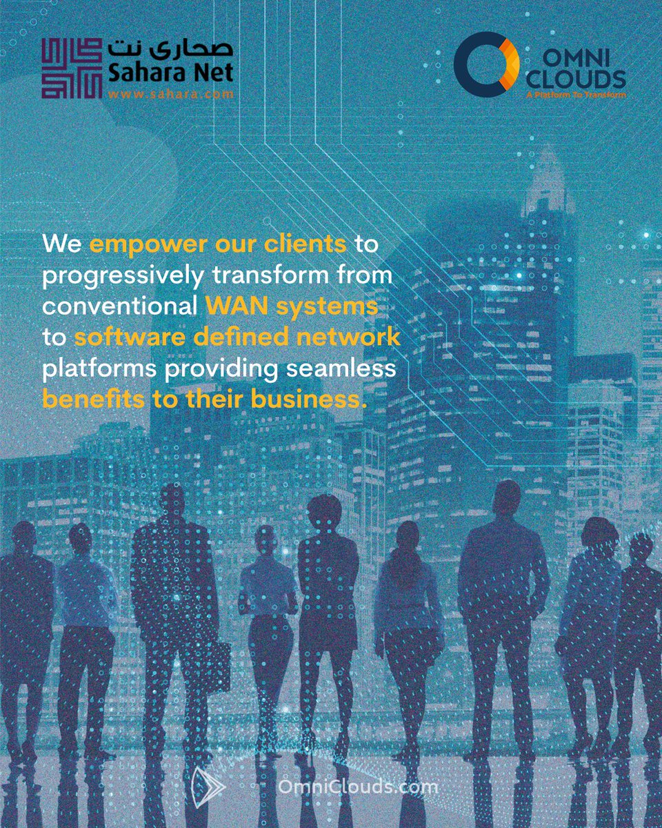 OmniClouds's tweet photo. OmniClouds and https://t.co/6Eshy4uYyU have come together to lead in advanced innovative solutions related to Software-Defined technology services in the KSA and GCC markets.
#SaharaNet #OmniClouds #softwaredefined #cloud #cloudcomputing #cloudtech #technology #innovation https://t.co/DhCVXNvIW9