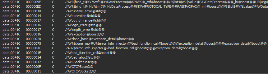 TI_ESC's tweet photo. We discovered another variant of the #smanager (#phantomnet) backdoor used by #ta428. The main difference is the use of OpenSSL for communication and more complex architecture. Examples of RTTI object names in the old and new versions https://t.co/6YIB9yTBui