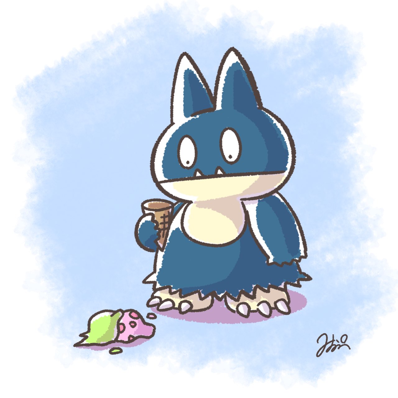 みおっぺ アルセウス しょんぼり顔のゴンベがツボすぎたので落描き T Co Yjoadaqe5e Twitter